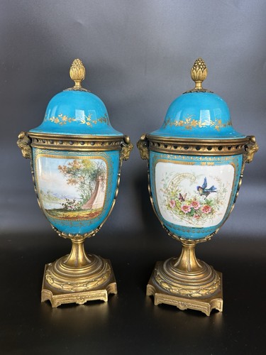 Sevres style ormolu bronzo - ormolu,