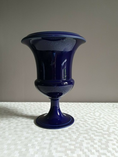 Vase ballustre bleu - vase,