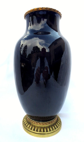 Vase céramique bleu de - *,