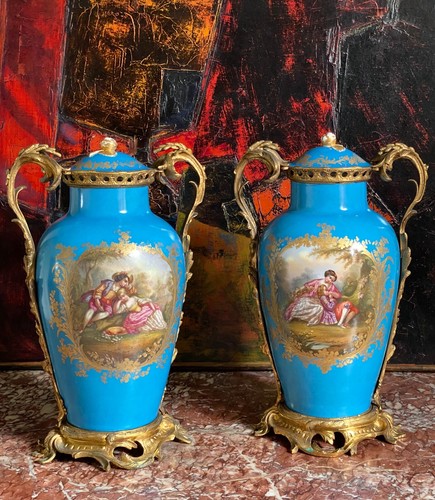 Paire vase porcelaine - paire, en