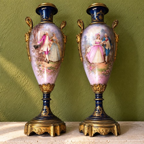 Coppia vaso francese firmato - coppia,